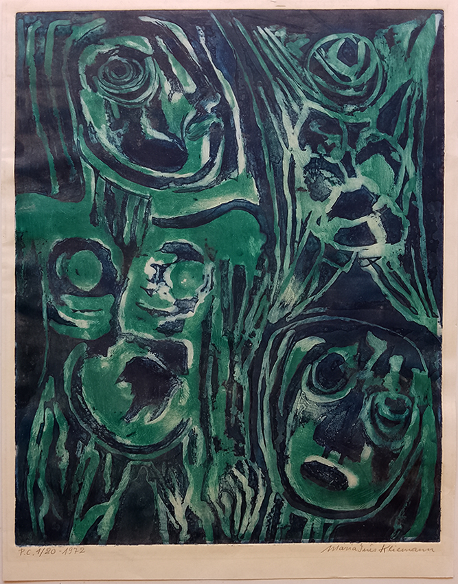 Transformação nº 15, 1972 Série Máscaras Gravura em metal sobre papel 49 x 39 cm