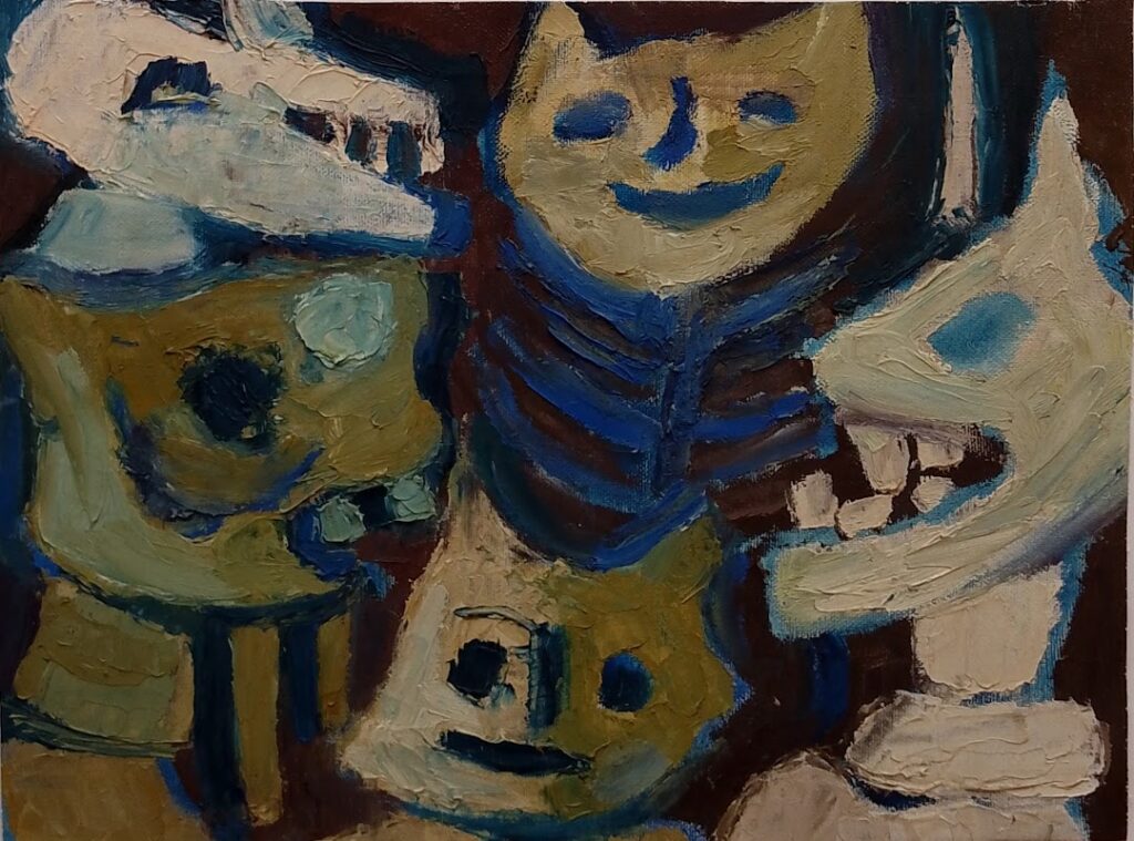 sem título, s/d. Série Máscaras Óleo sobre tela 25,5 x 34 cm