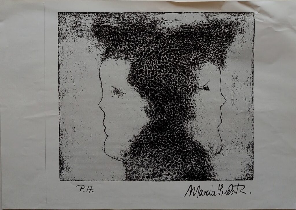 sem título, s/d. Série Face a Face Gravura em metal e relevo sobre papel