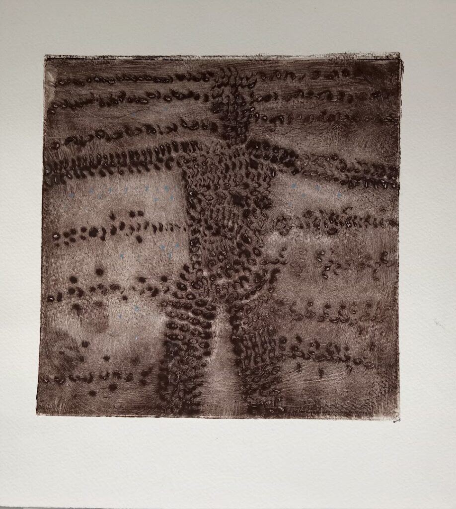 sem título, s/d. Série Face a Face Gravura em metal e relevo sobre papel 20 x 20 cm