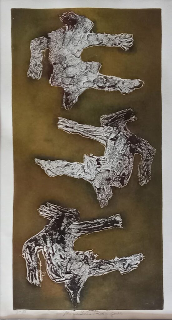 sem título, s/d. Série Face a Face Gravura em metal e relevo sobre papel 59 x 29 cm