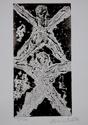 sem título, s/d. Série Face a Face Gravura em metal e relevo sobre papel