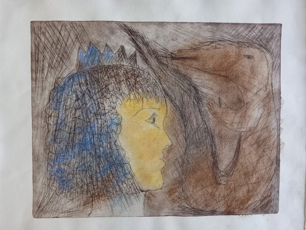 A Princesa e o Lagarto, 2017 Série Simões Lopes Neto Gravura em metal sobre papel 30 x 38 cm