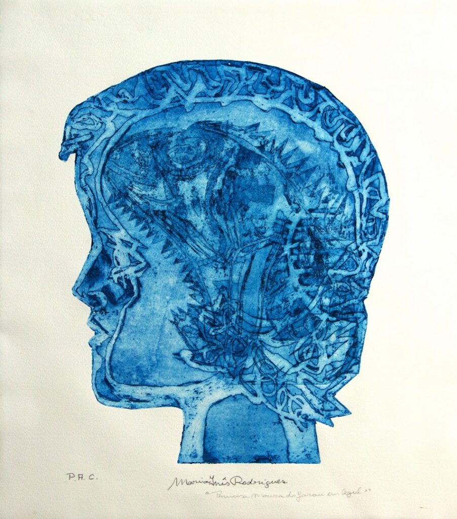 Princesa Moura do Jarau em Azul, 2003 Série Simões Lopes Neto Gravura em metal sobre papel 57 x 51 cm