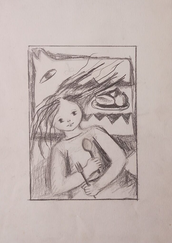 Da Série Estudos sem título, s/d. Grafite sobre papel 44 x 32 cm