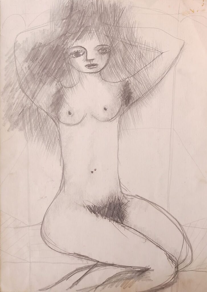 Estudos sem título, s/d. Grafite sobre papel 35 x 25 cm