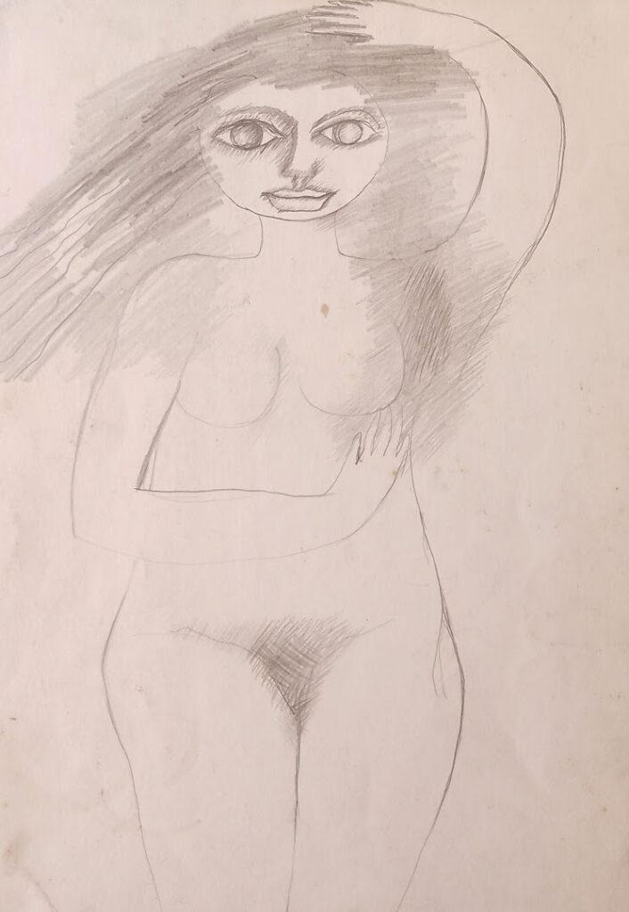 Da Série Estudos sem título, s/d. Grafite sobre papel 35 x 25 cm