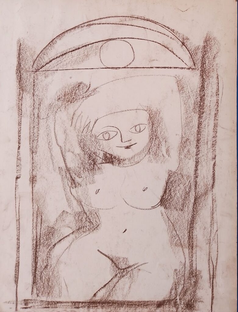 Da Série Estudos sem título, s/d. Sanguínea sobre papel 38 x 19 cm