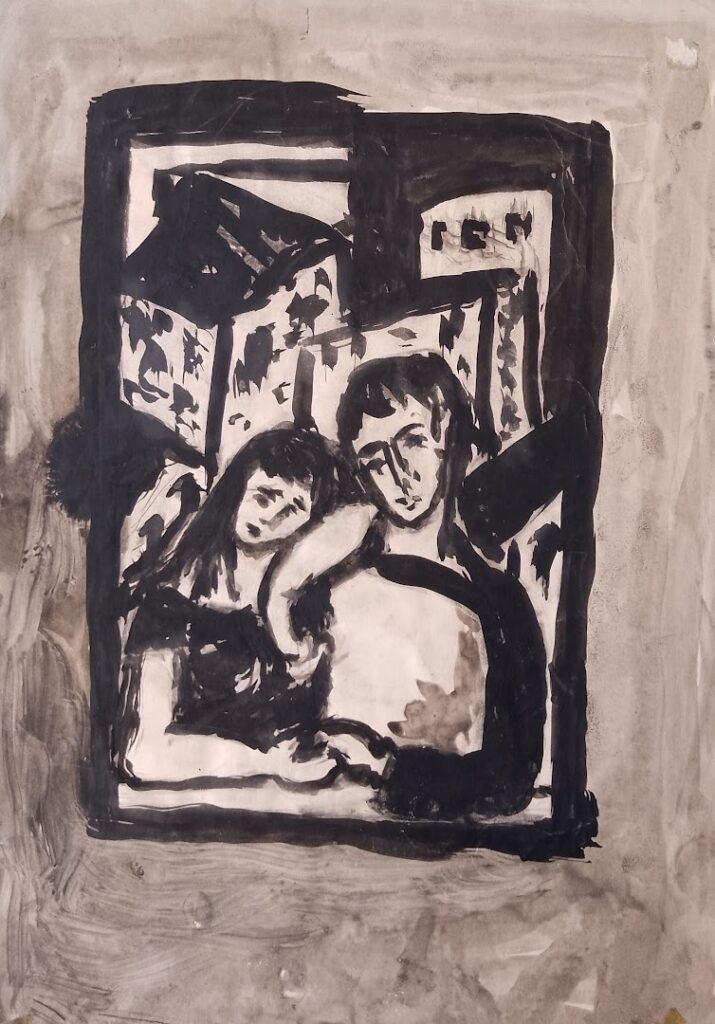 Da Série Estudos sem título, s/d. Aguada e nanquim sobre papel 47 x 32 cm