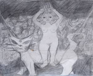 Da Série Estudos sem título, s/d. Grafite sobre papel 25 x 30 cm