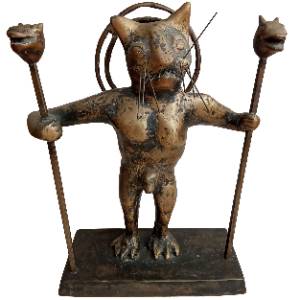 Gato, 1997 Série Invenções Tridimensionais Escultura em bronze 43 x 29 x 12 cm