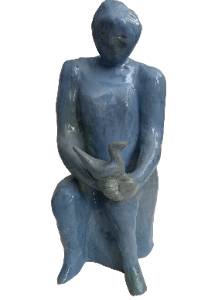 sem título, 2023 Série Invenções Tridimensionais Escultura em cerâmica esmaltada 27 x 12 x 11 cm