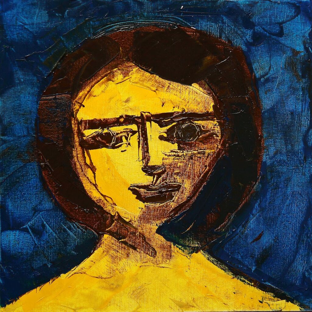 Moça, s/d. Óleo sobre tela 40 x 40 cm