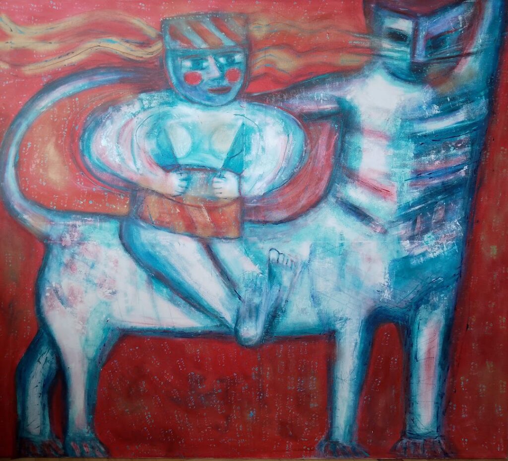 sem título, 2003 Série Meninas Óleo sobre tela 140 x 160 cm