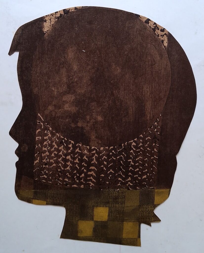 sem título, s/d. Série Face a Face Gravura em metal e relevo sobre papel 44 x 37 cm