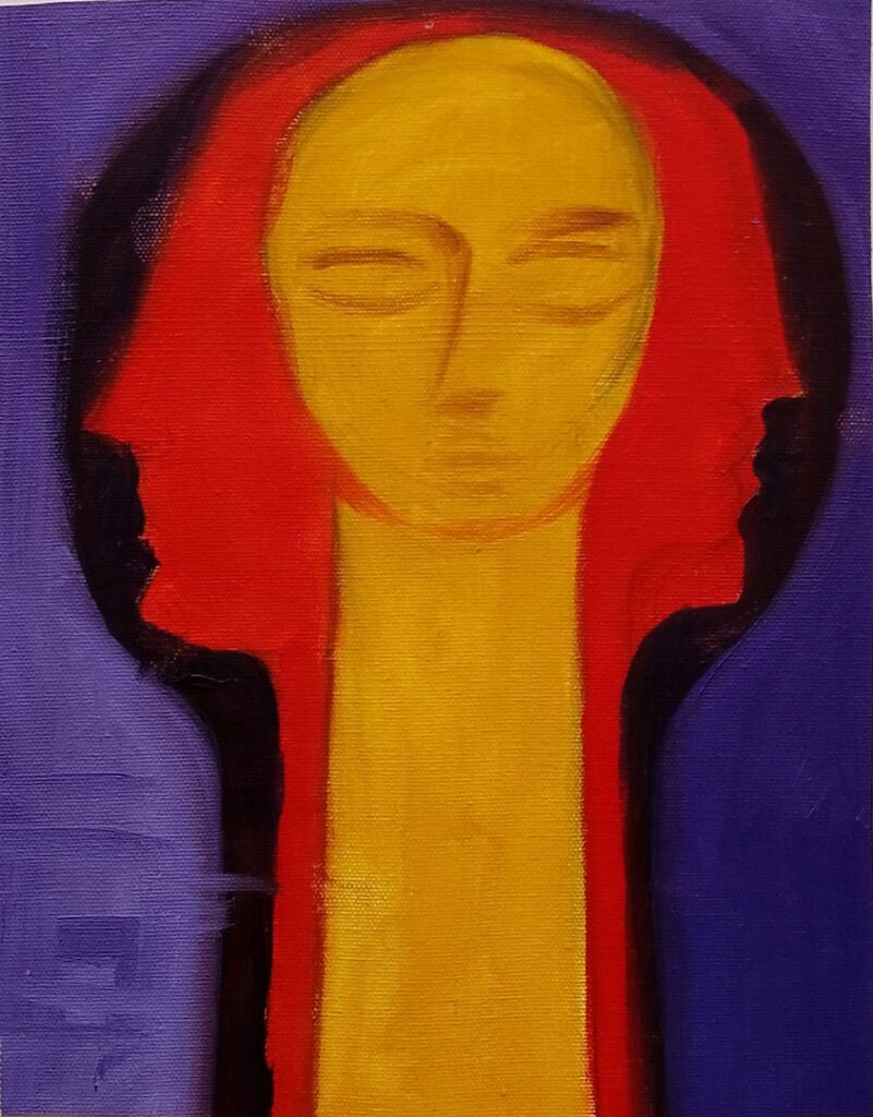 sem título, s/d. Série Figuras Óleo sobre tela 29 x 22 cm