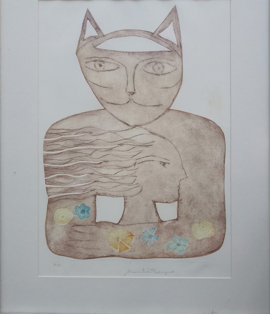 sem título, s/d. Série Gatos Gravura em metal e relevo sobre papel 59 x 39 cm