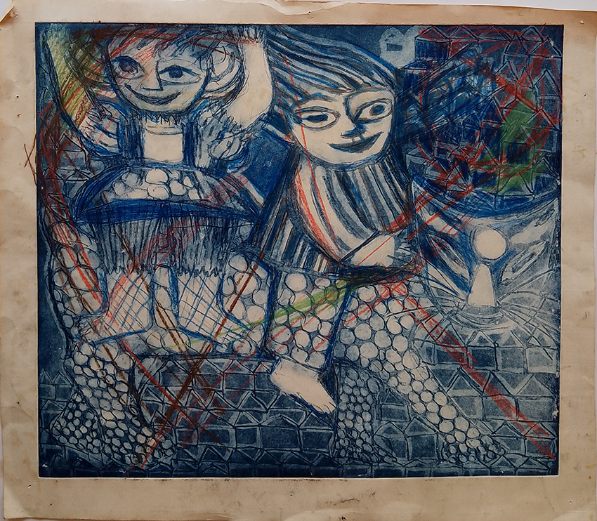 sem título, s/d. Série Meninas Gravura em metal sobre papel 35 x 40 cm