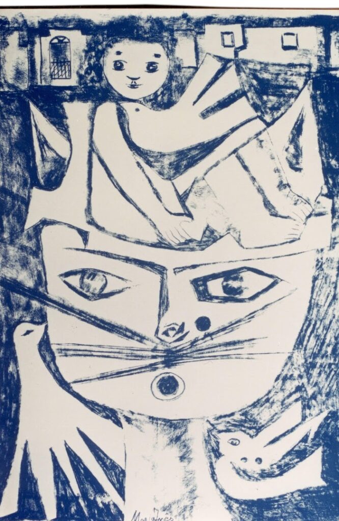 sem título, s/d. Série Gatos Litografia sobre papel 96 x 66 cm