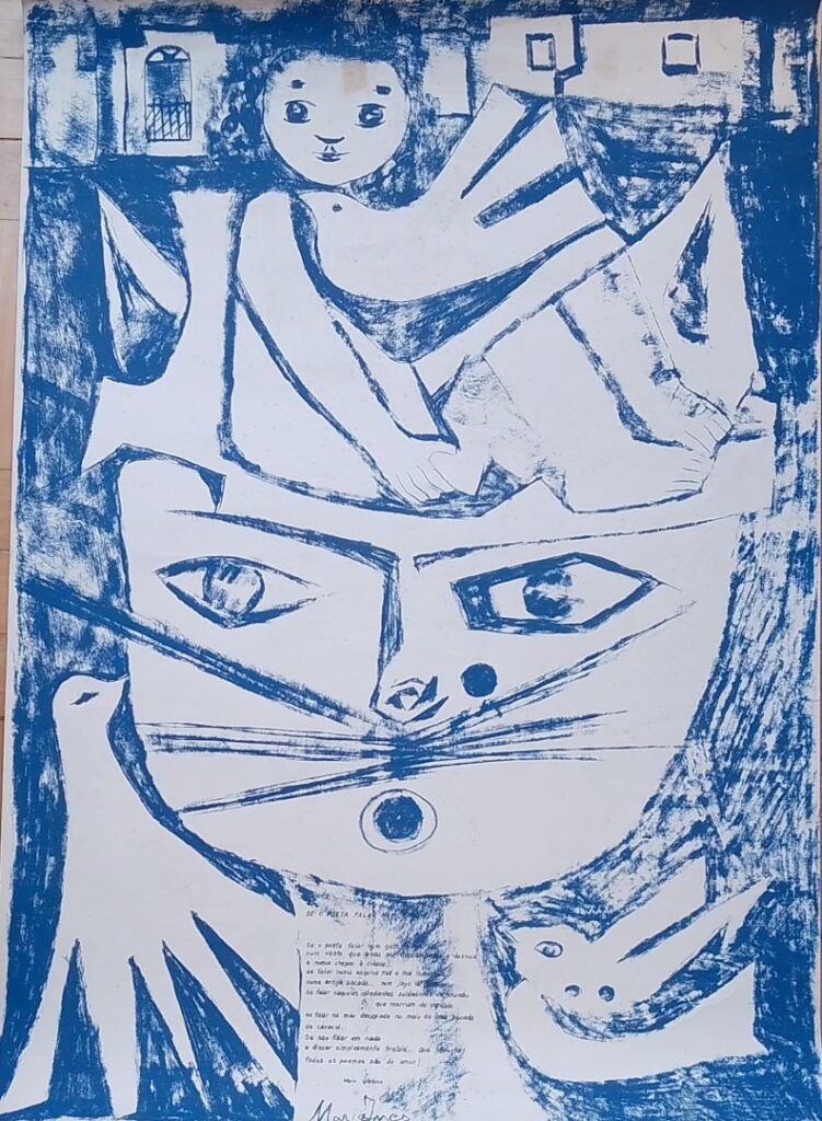 sem título, s/d. Série Gatos Litografia sobre papel 96 x 66 cm