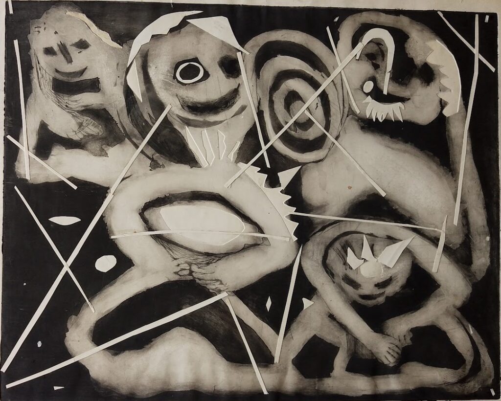 sem título, s/d. Série Máscaras Gravura em metal, colagem e relevo sobre papel 40 x 50 cm