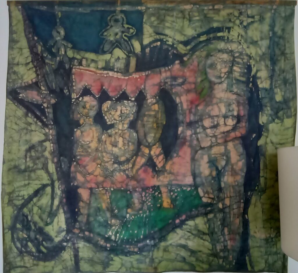 sem título, s/d. Série Máscaras Batik sobre tecido de algodão 120 x 125 cm