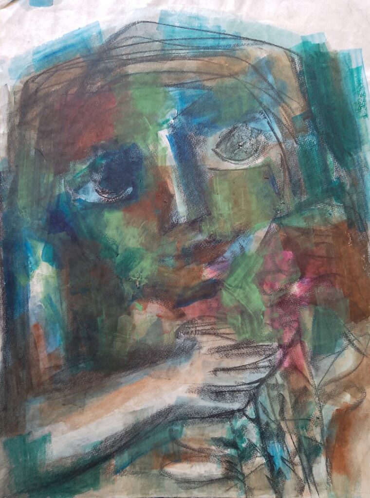 sem título, s/d. Série Meninas Aguada e carvão sobre papel 44 x 32 cm