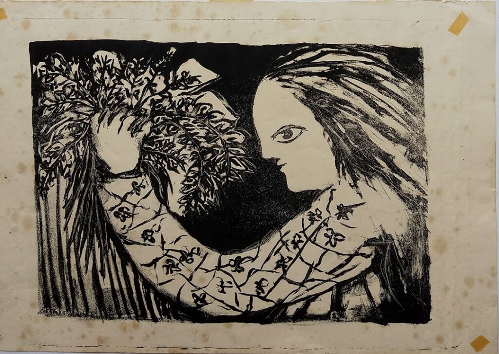 sem título, s/d. Série Meninas Litografia sobre papel 30 x 42 cm