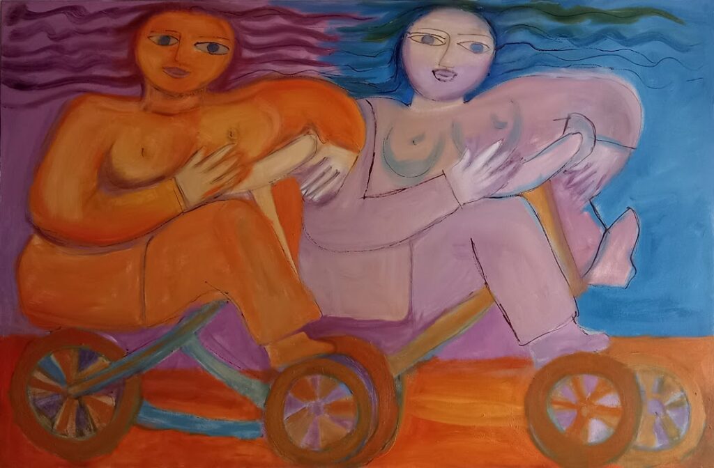 sem título, s/d. Série Meninas Óleo sobre tela 100 x 145 cm