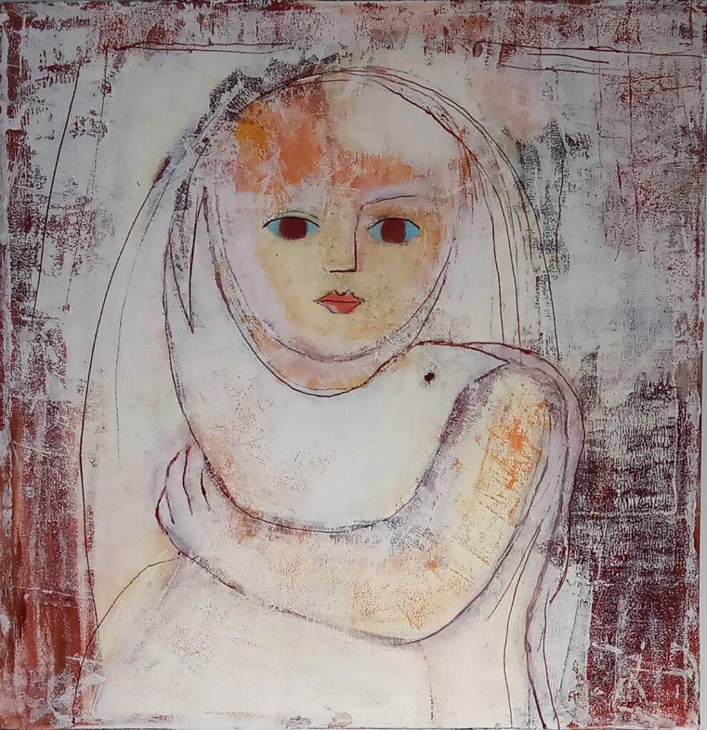 sem título, s/d. Série Meninas Óleo sobre tela 50 x 50 cm