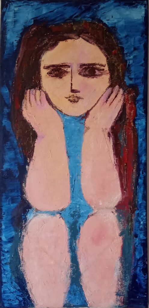 sem título, s/d. Série Meninas Óleo sobre tela 70 x 33 cm