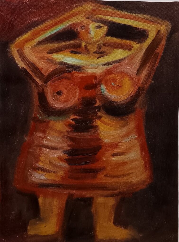 sem título, s/d. Série Figuras Acrílica e óleo sobre tela 38 x 28 cm