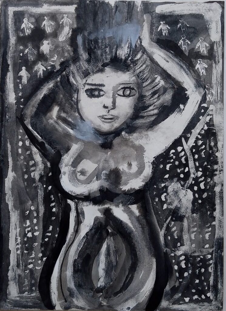 sem título, s/d. Acrílica sobre papel 44,5 x 32 cm