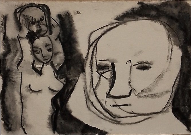 sem título, s/d. Série Simões Lopes Neto Nanquim e aguada sobre papel 17,5 x 25 cm