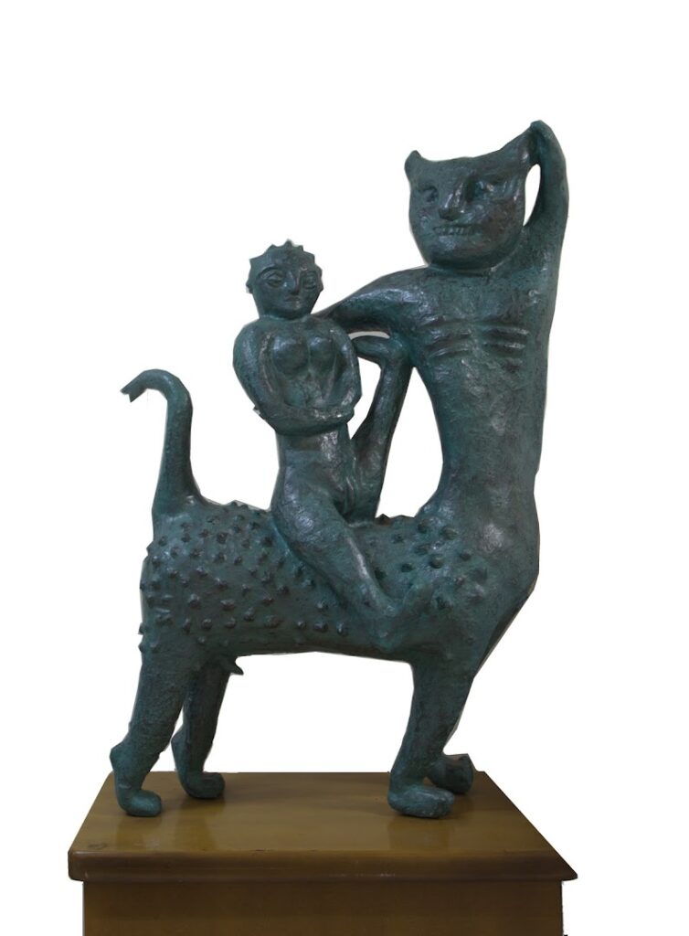 sem título, 2002 Série Invenções Tridimensionais Escultura em bronze patinado 87 x 57 cm