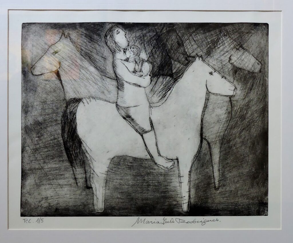 Cavalos na noite, 2017 Série Simões Lopes Neto Gravura em metal sobre papel 30 x 39 cm