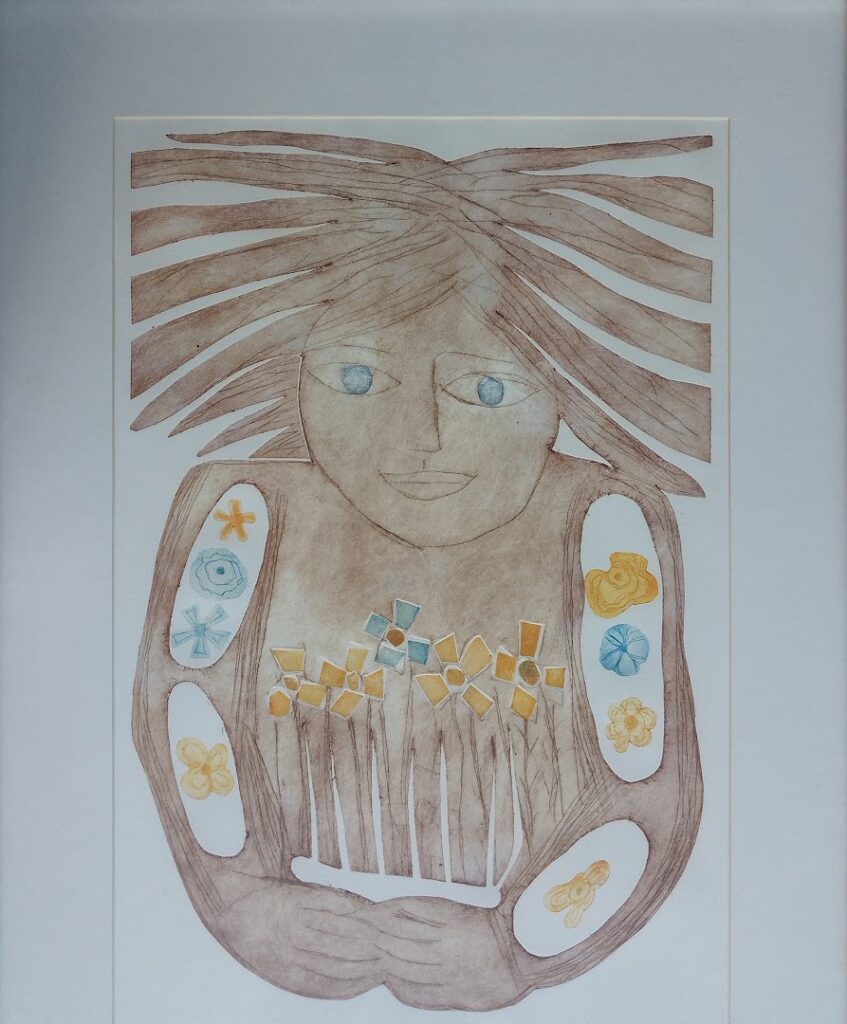 sem título, s/d. Série Maternidade Gravura em metal e relevos sobre papel 62 x 41 cm