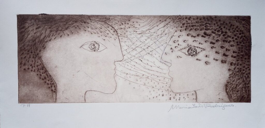 sem título, s/d. Série Face a Face Gravura em metal e relevo sobre papel 15 x 41,5 cm
