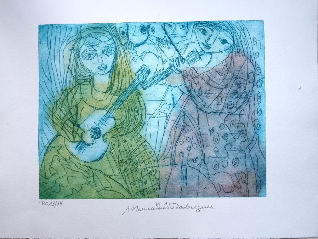 sem título, s/d. Série Músicos Gravura em metal sobre papel 25 x 33 cm